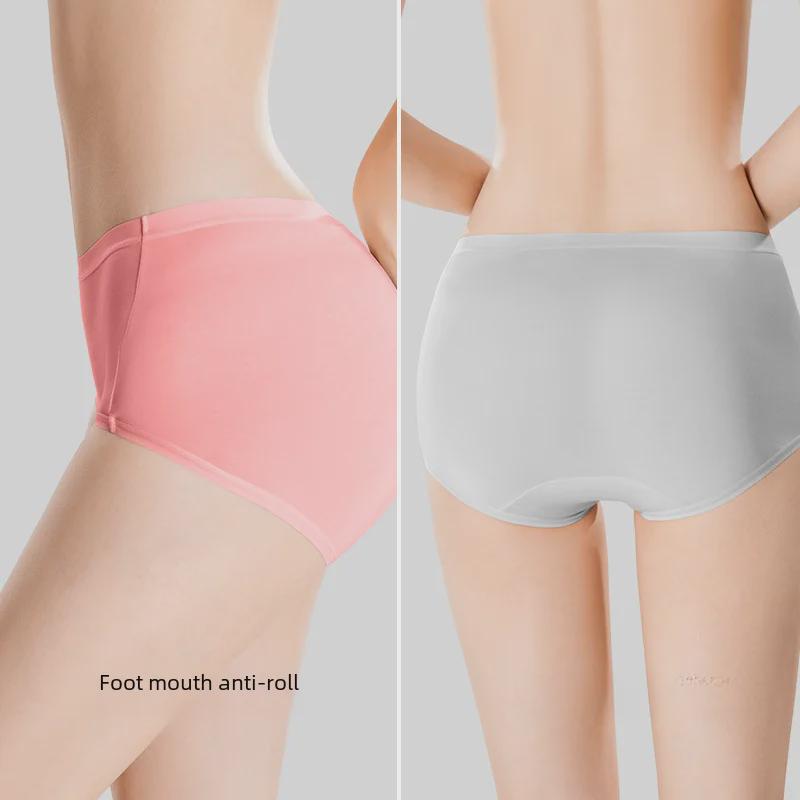Women's Large High-Waist Modal Briefs with 100% Mulberry Silk Crotch - Antibacterial & Comfortable