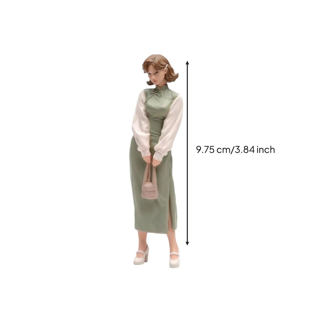 Woman Figurine Hand-Painted Miniature People Figurines Collectible Resin Figure
