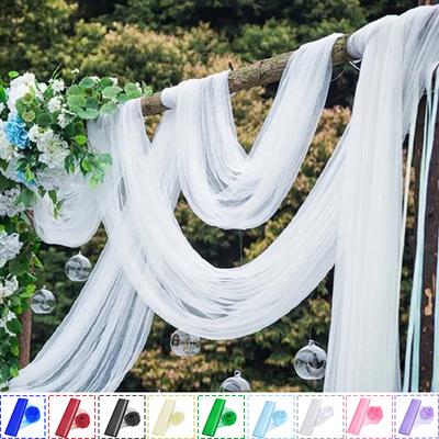5/10M Organza Tulle Fabric Crystal Organza Roll, Sheer Shiny Fabric for Wedding Party Backdrop Decor Gift Wrapping DIY Crafts