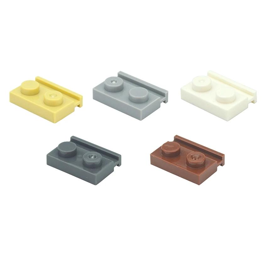 Assembles Particles 100pcs 32028 Modified 1x2 with Door Rail DIY Special Groove Building Blocks Educational Bricks Kids Toys