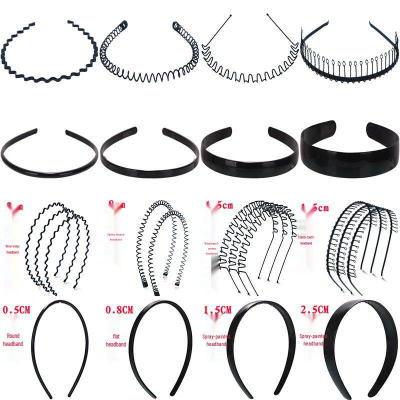 Unisex Invisible Sports Iron Headband - Korean Style Wave Hair Clip.