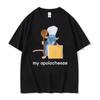 I Eat Cement Cursed Cat Funny Meme T Shirt Men Women's Fashion Humor Short Sleeve T Shirts Male High Quality Cotton T-shirt Tops