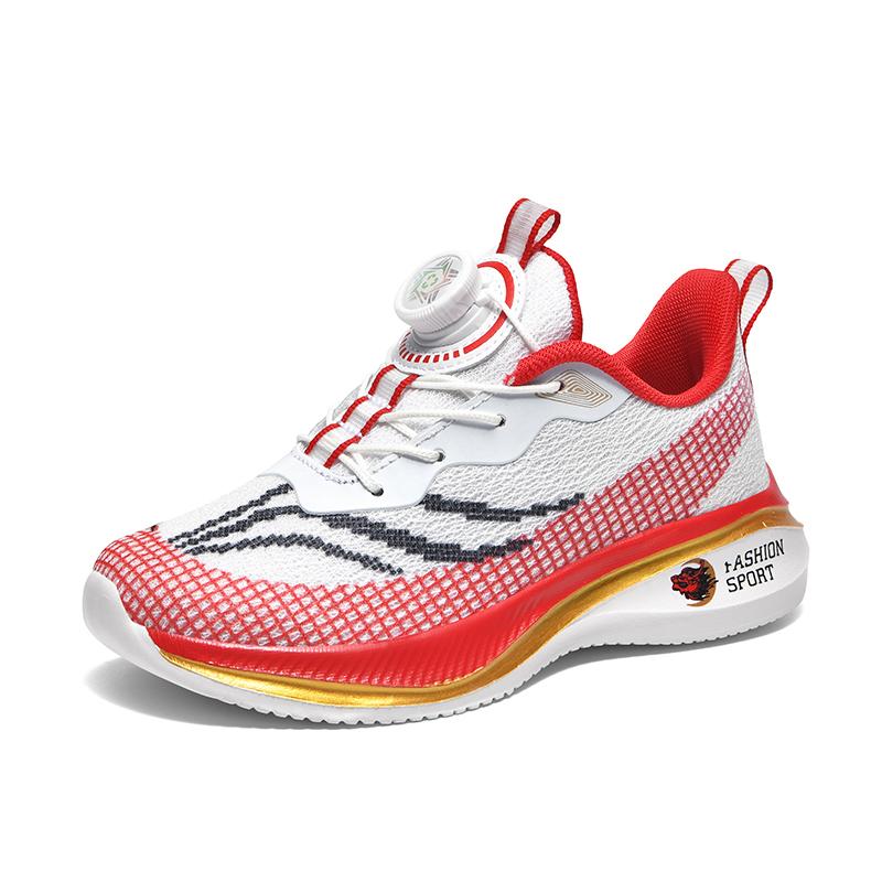 

Дышащие кроссовки с карбоновой пластиной, сетчатые, сверхлегкие, детские кроссовки с вращающейся пряжкой для мальчиков, амортизирующие, нескользящие 40