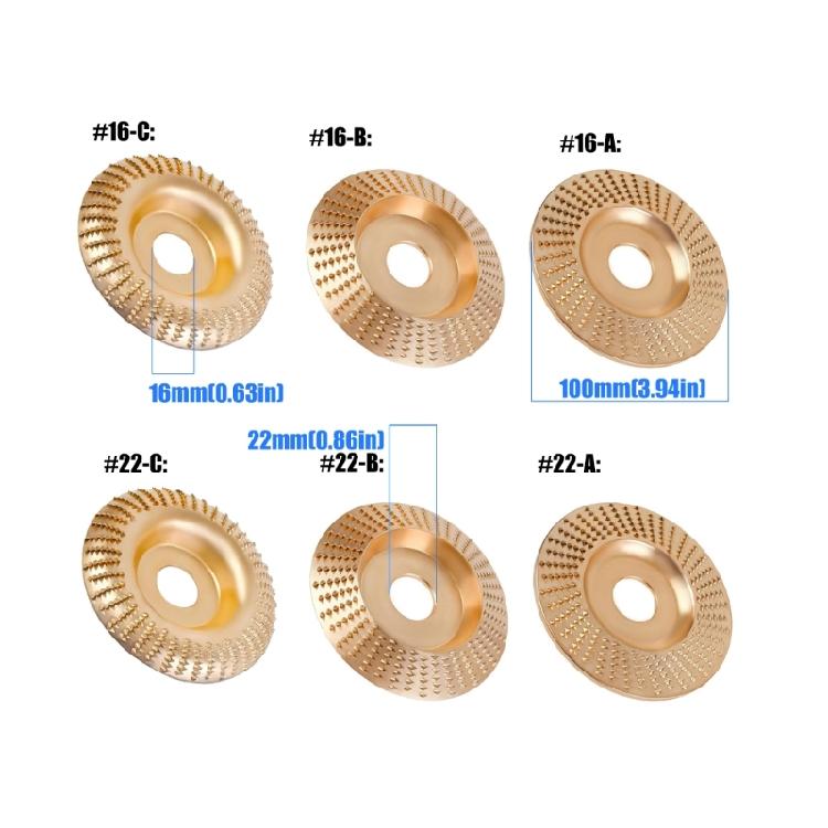 3Pcs Angled Grinder Accessories Wood Grinding Polishing Wheel Rotary Disc Angled Grinder Wood Carving and Rotary Burr Rasp Set Abrasive Disc