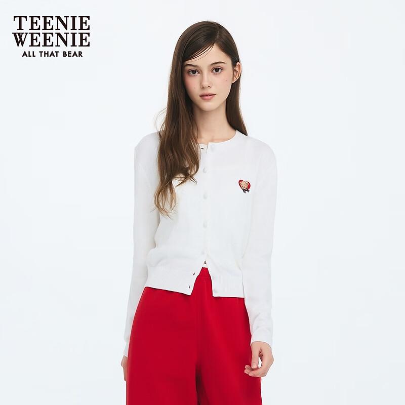 Teenie Weenie 2026 Spring Bear Cartoon Knit Cardigan L