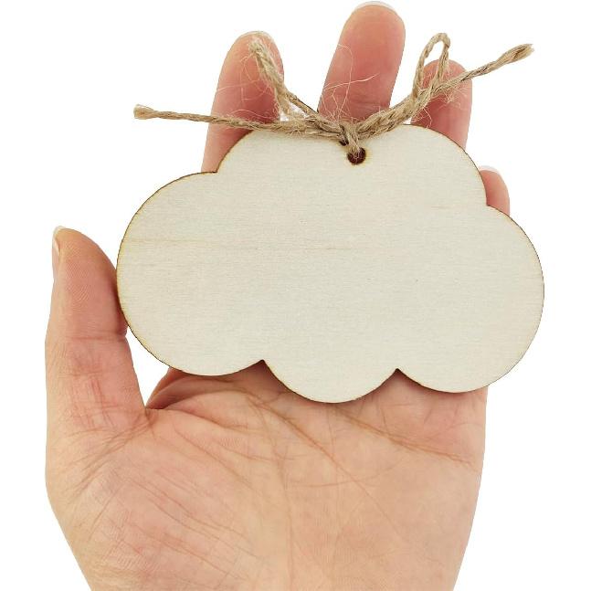 

Набор из 30 штук 4-дюймовых деревянных облаков-вырезок, неокрашенные деревянные подвесные украшения в виде облаков, DIY облачные поделки, подарочные бирки для украшения дома и вечеринки, поделочный проект