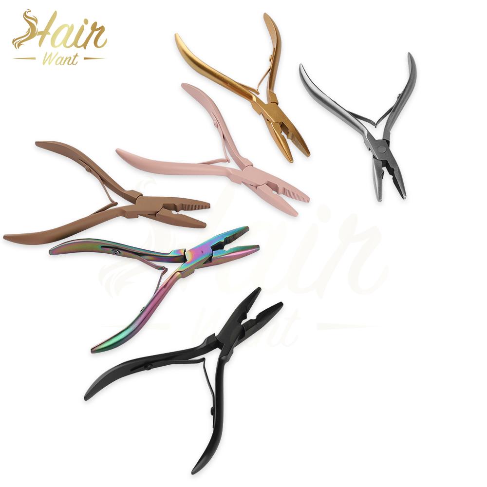 Hair Extension Pliers Stainless Steel Micro Beads Link Closer Microlinks Pliers for Hair Tinsel Feathers Extensions