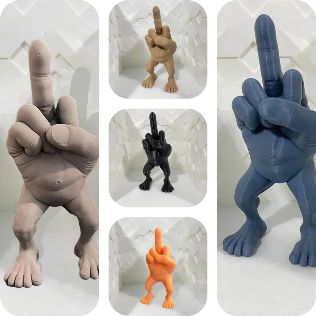 Middle Christmas Finger Originality Model Garnish Office Ornament Toys Prank