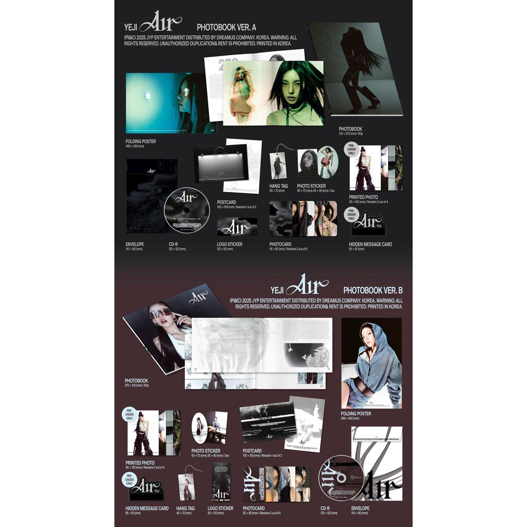 YEJI (ITZY) - solo ALBUM [AIR] Photobook Ver (Nauda internete)