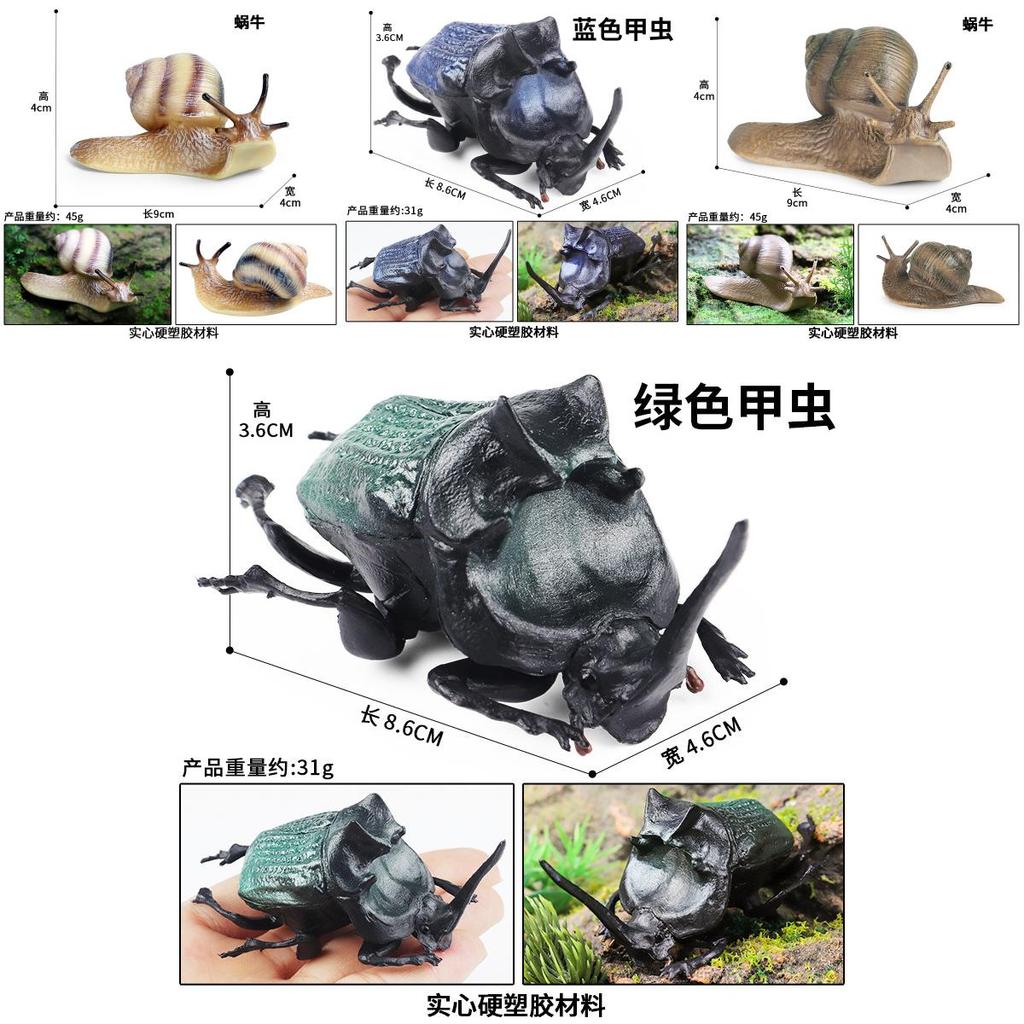 Childrens Educational Animal Model Toy Plastic Realistic Snail Garden Decor For Kids Learning