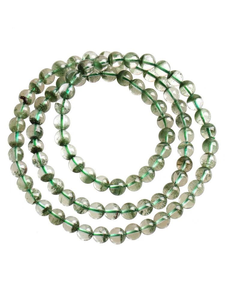 Brazilian Green Phantom Thousand-Layer Buddhist Prayer Beads Bracelet Necklace for Men and Women Beads ~6mm