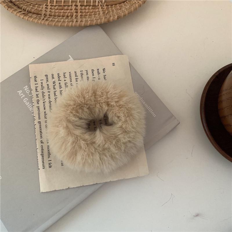 Fluffy Hair Tie & Headband: Elegant, Warm, Soft Japanese Korean Style for Autumn & Winter