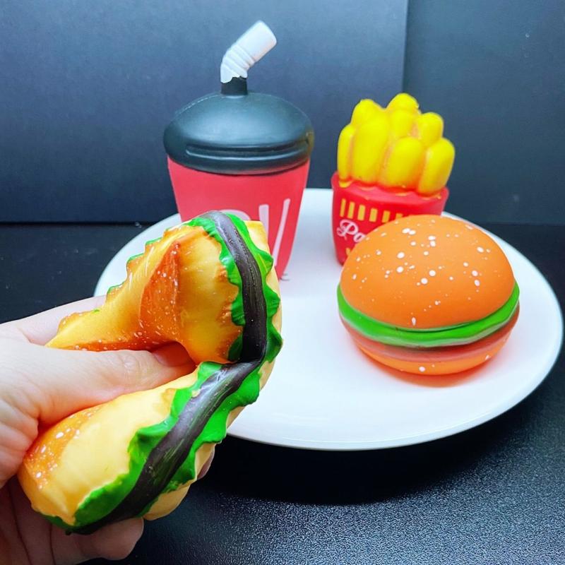 1/5Pcs Release Decompression Squeezing Simulation Coke Hamburgers Slow Rebound Toy Tpr Stress Relief Toys Birthday Gift