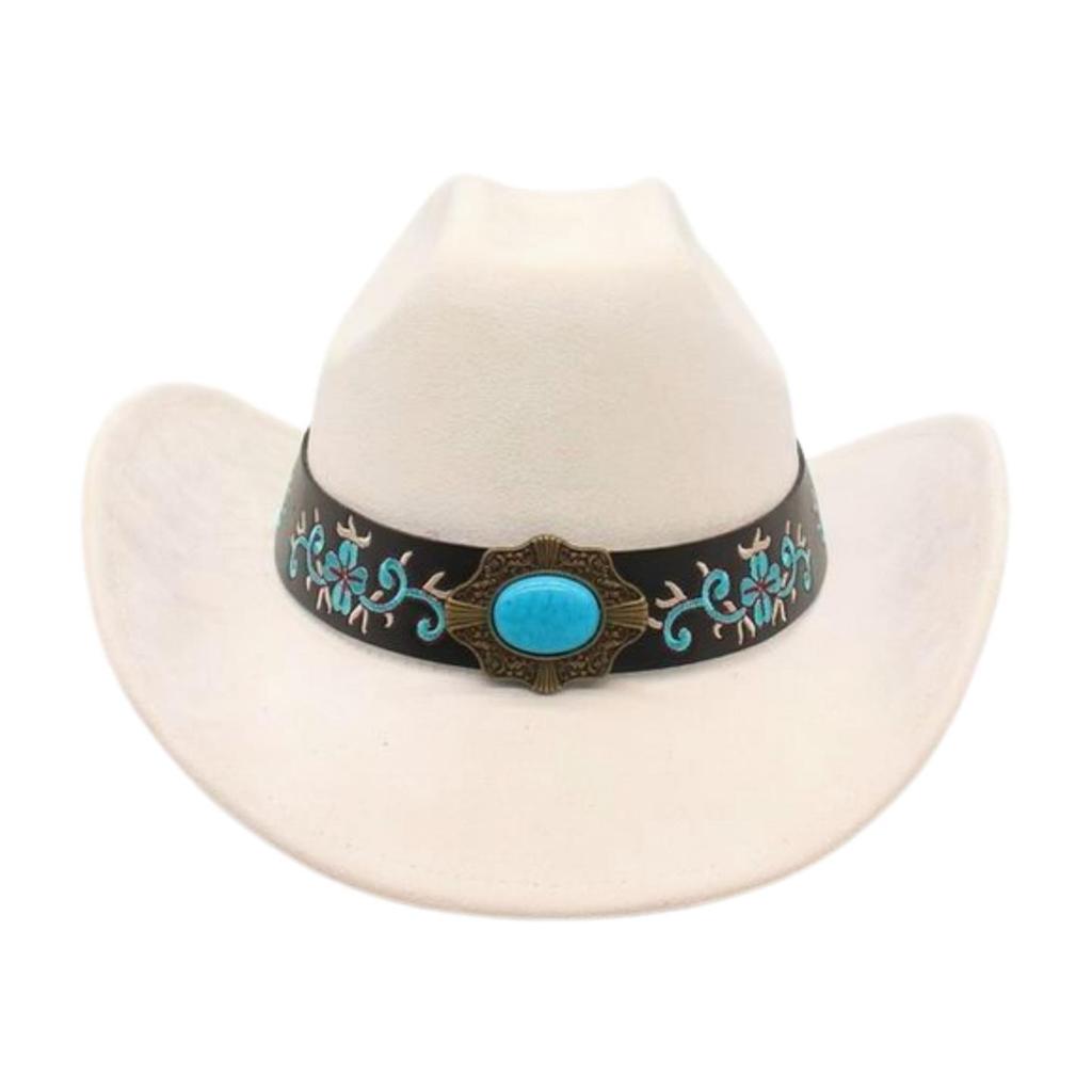 Foreign Trade  Tourism Top Hat Niche Western Cowboy Hat Niche Ethnic Style Skull Stage Dance Performance Hat
