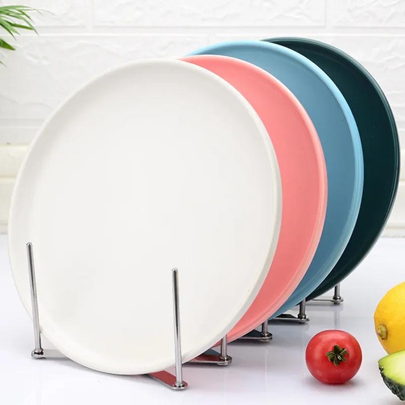 1PC Pan Lid Organizer Pot Plates Dishes Rack Holder Reusable Containers Shelf for Serving Trays Dish Plate Dish Drying Dish Rack