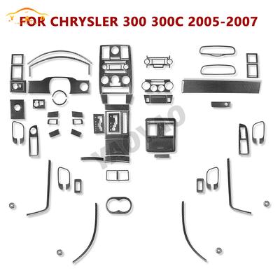 Naklejka z włókna węglowego na kierownicę, przełącznik świateł, panel prędkościomierza do Chrysler 300 300C 2005 2006 2007 Akcesoria samochodowe