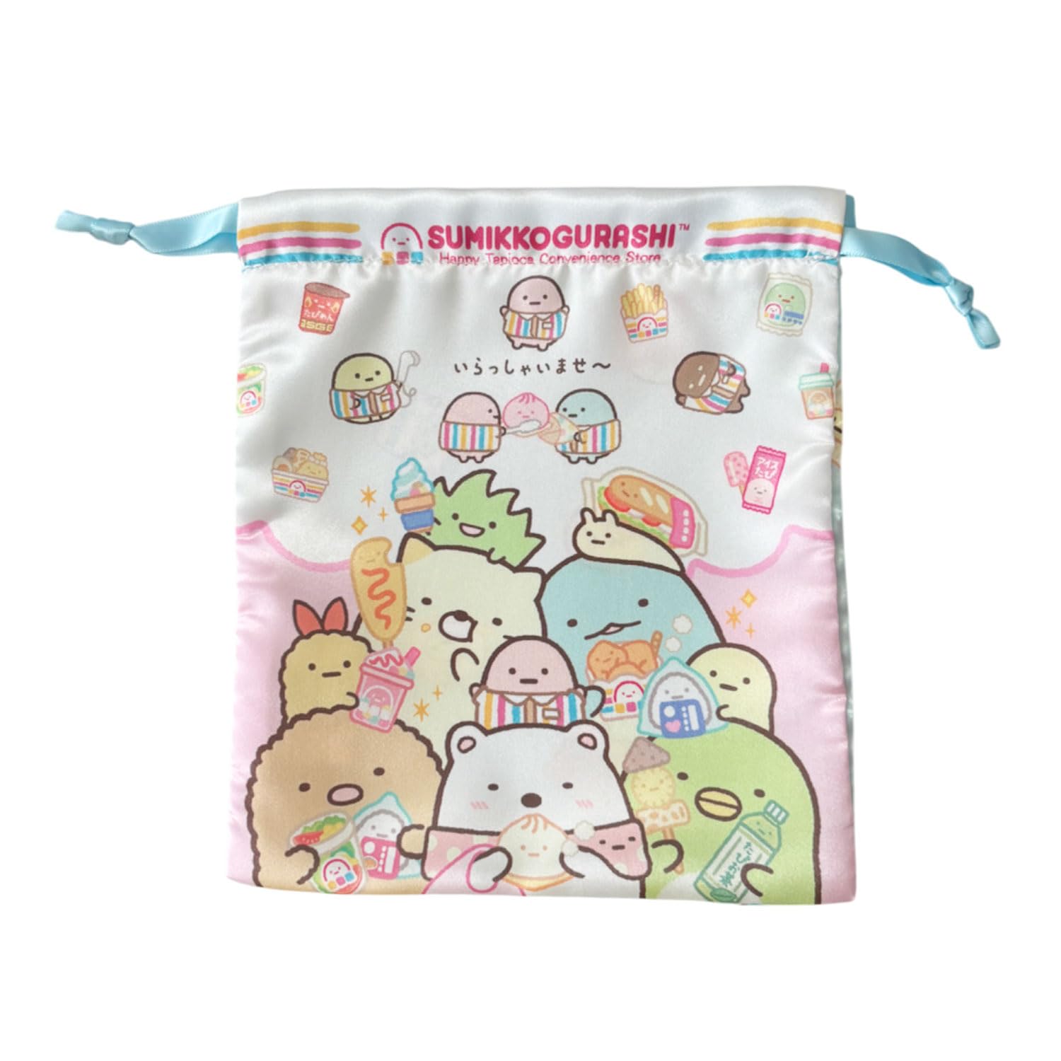 

Маленькая планета Sumikko Gurashi Сумка на шнурке с лентой Wakuwaku Tapioca Магазин шаговой доступности