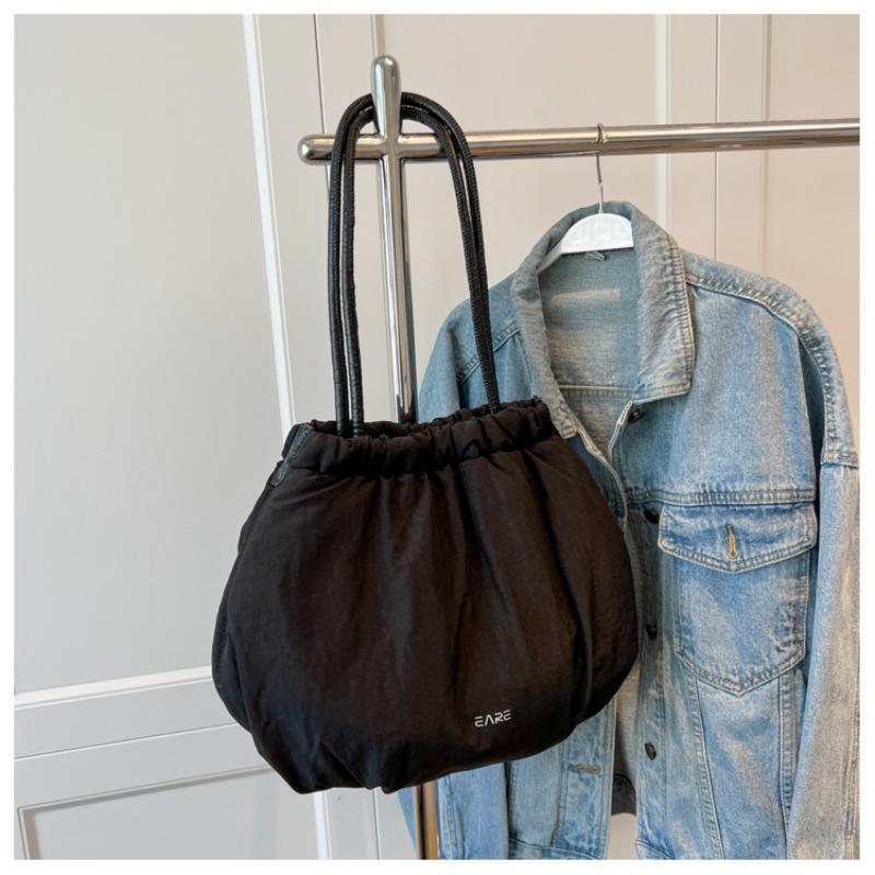 Lässige, flauschige Tasche für Damen, große Kapazität, einzelne Schultertasche, Baumwollhandtasche, ultraleichte Umhängetasche