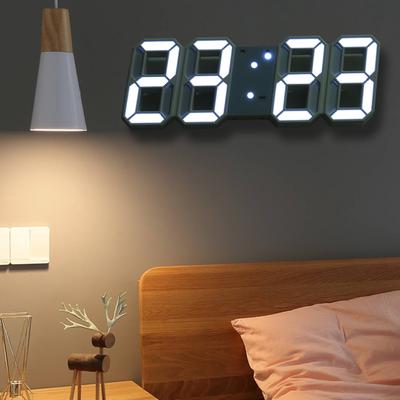 Digital Electronic Clock LED Table Clock Brightness Adjustable Alarm Clock Fashion Wall Hanging
