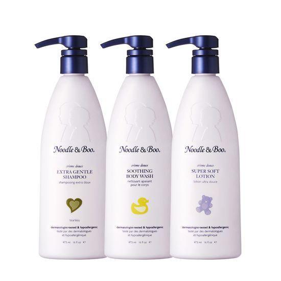 Noodle & Boo Large Capacity Shampoo + Wash + Lotion 3-piece Set (473ml + 473ml + 473ml)