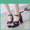 Thick Sole Women Hollow Heel Fish Mouth Sandals Casual Wedges Sandals Peep Toe Women Summer Beach Sandals