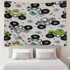 Truck Print Tapestry, Backdrop, Easy Setup, Ideal for Bedroom, Office & Living Room, with Aesthetic Wall Hanging Decor.