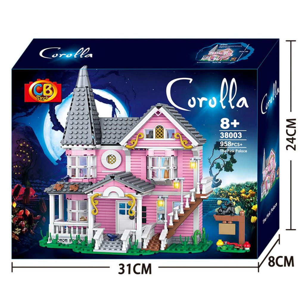 New Girls' Pink Princess Castle Treehouse Building Blocks Model