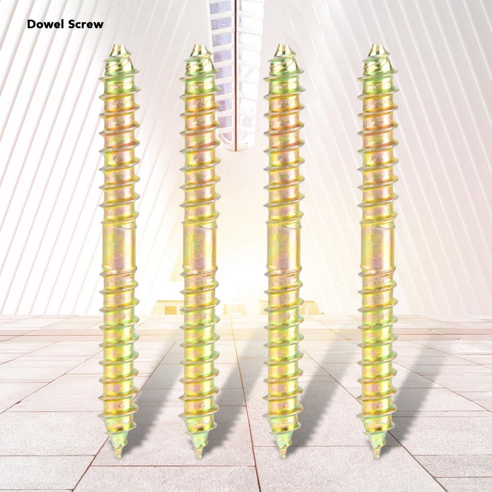 Zinc Plating Double Ended Screws Double Sided Woodworking Dowel Screws Dowel Screws  Assortment