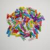 200Pcs Assorted Color Home Wooden Clip Practical Colorful Wood Photo Office Note Clamp