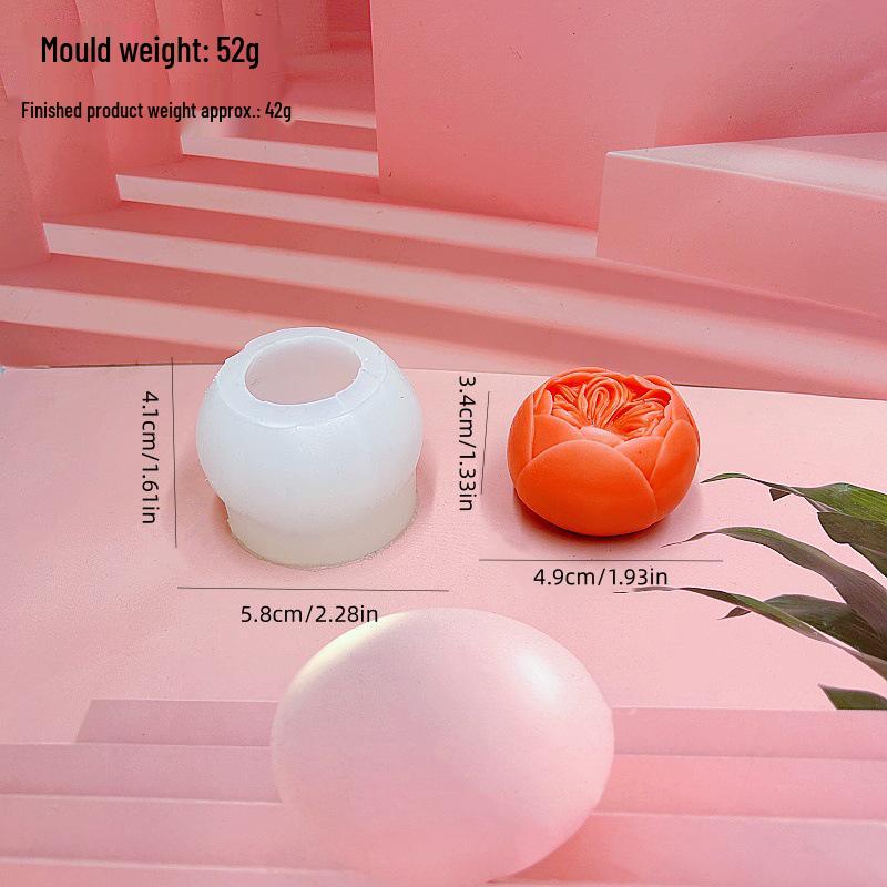 Rose Bud Candle Silicone Mold for Scented Candles & Plaster Diffusers