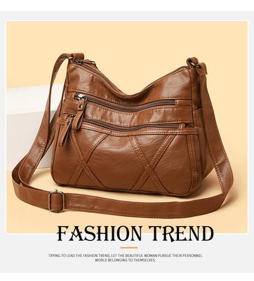 Fashion Messenger Bag Women's Bag 2025 New Shoulder Bag Lightweight Soft Satchel