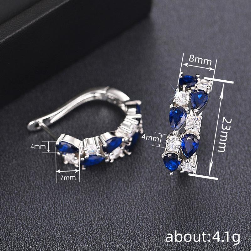 Water Drop Ear Buckle Girl, High Luxury Exquisite Jewelry, Evening Dress Lady Temperament Accessories