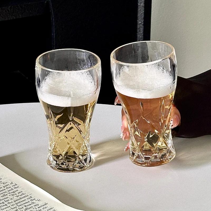 300ml Juice Beverage Cups Drinking Glasses Cold Drink Mug Creative Wine Glasses Simple Drinkware Multiple Styles of Beer Glass