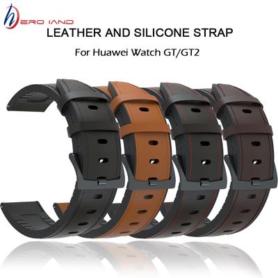Cinturino per orologio da 20/22 mm per Huawei Watch GT/GT2 42 mm 46 mm Cinturini per orologio in silicone in vera pelle per bracciale Huawei Honor Watch Magic