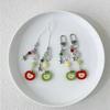 Crystal Beaded Elegant Phone Charm Anti Loss Rope Fruit Pendant Colorful Phone Lanyard  Women Girls