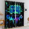 2Pcs Gamer Game Controller Pattern Printed Blackout Curtains Suitable For Bedroom Kitchen  Living Room Study Office Bathroom