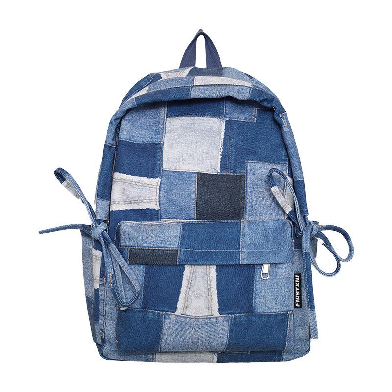 Casual Schoolbag Junior High School College Student Backpack Men S Simple Large-Capacity Travel Lightweight Trendy Backpack