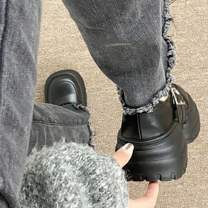 Fashion Shoes Woman Female Footwear Oxfords Clogs Platform Preppy New Dress Retro Shoes