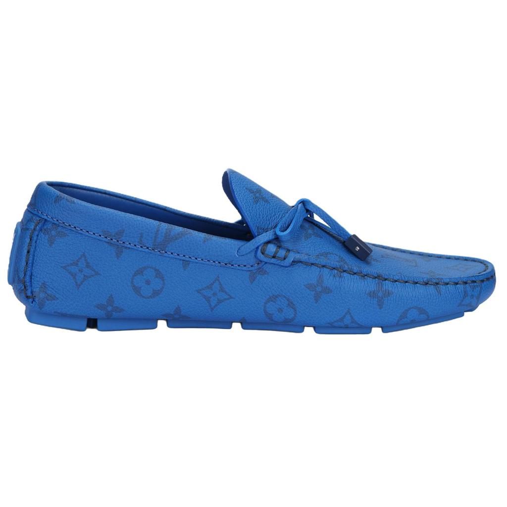 LOUIS VUITTON Driver Moccasin Shoes 'Blue Monogram' 1AAQ02