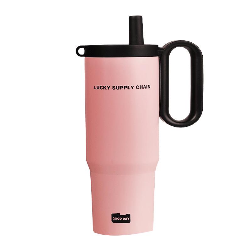 Twilight Ice Shield Insulated Cup, Large Capacity Stainless Steel Water Bottle for Men and Women, Customizable Design.