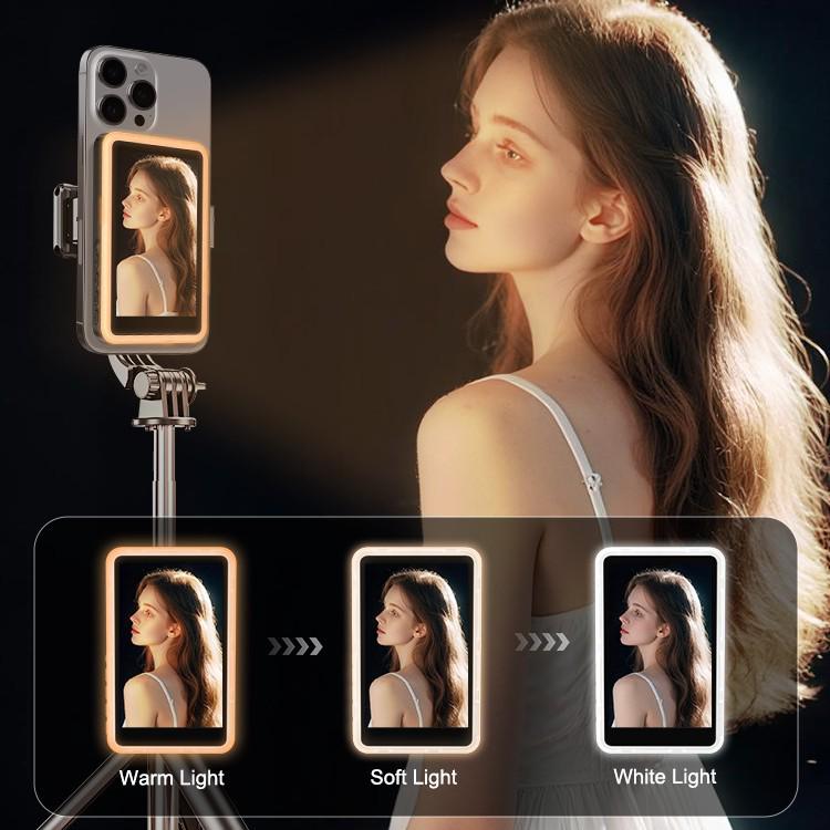 Wireless Bluetooth Selfie Display with Built-in Fill Light and Magnetic Suction for Live Streaming and Screen Mirroring