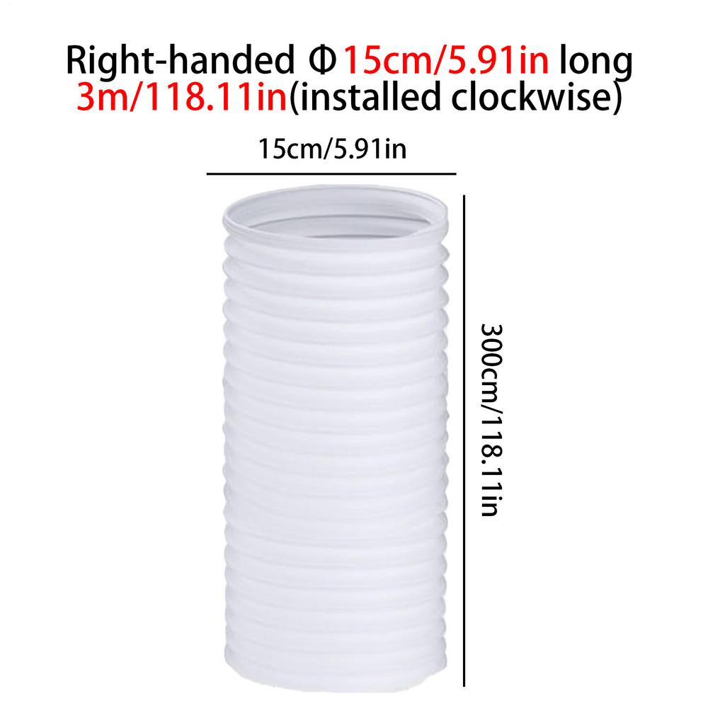 Flexible Air Conditioner Exhaust Hose With 5.9 Inch Diameter Portable AC Vent Duct Heat Dissipation Hose Steel Wire Telescopic
