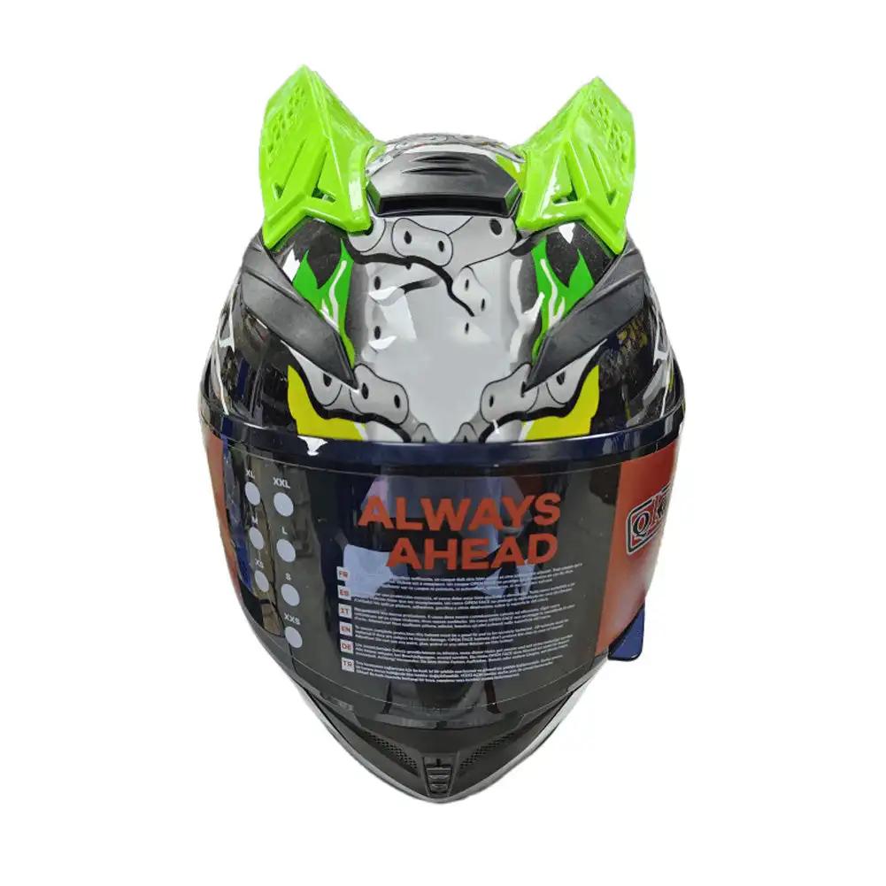 2Pcs Motorcycle Helmet Horn Motocross Racing Mohawk Horns Full Face Horn Stick Decoration