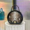 Borsa in schiuma per donna vera pelle nuova moda borsa da donna in vera pelle borsa rotonda in vera pelle con motivo coccodrillo