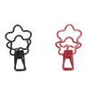 100pcs  Clips Black Red Cute Cartoon Flower Shape Metal Hollowed Long Tail Clips Office Paper 