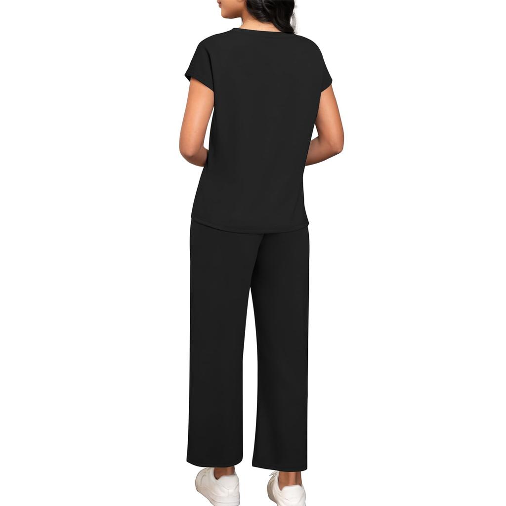 Women's Loose-Fit -Color Casual Set