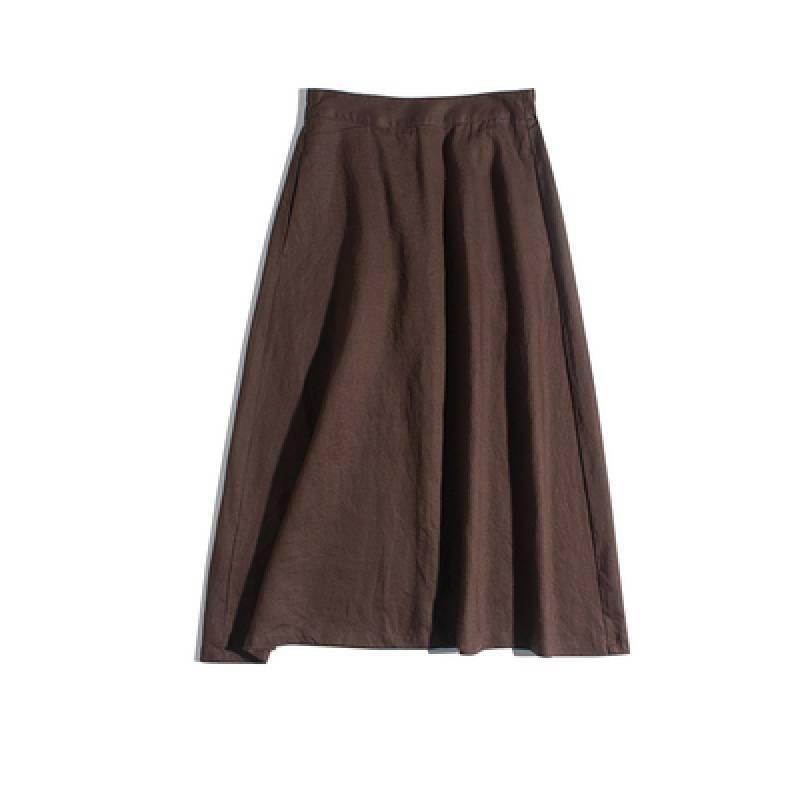 New Casual Midi Skirt  A Classic Versatile Design with An Elastic Waist