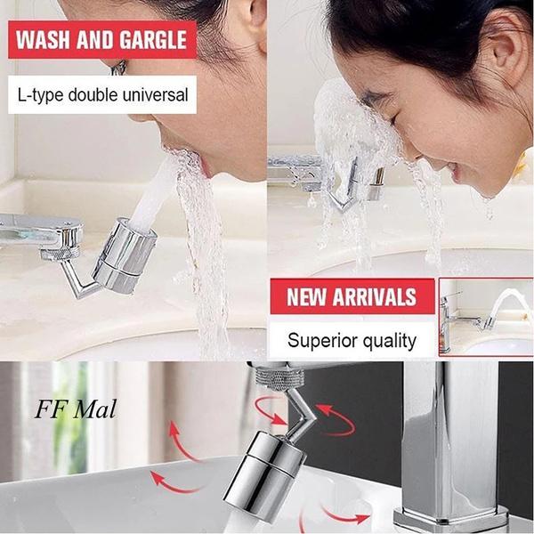 Universal Faucet Metermall 720 Degree Rotating Tap Filter Tip Water Bubbler Faucet Anti-Splash Economizer Kitchen Supplies