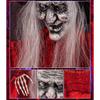 67" Light Up Witch Dector Animated Talking and Sound Activated Skeleton for Halloween Outdoor,Lawn, Yard, Patio Decor