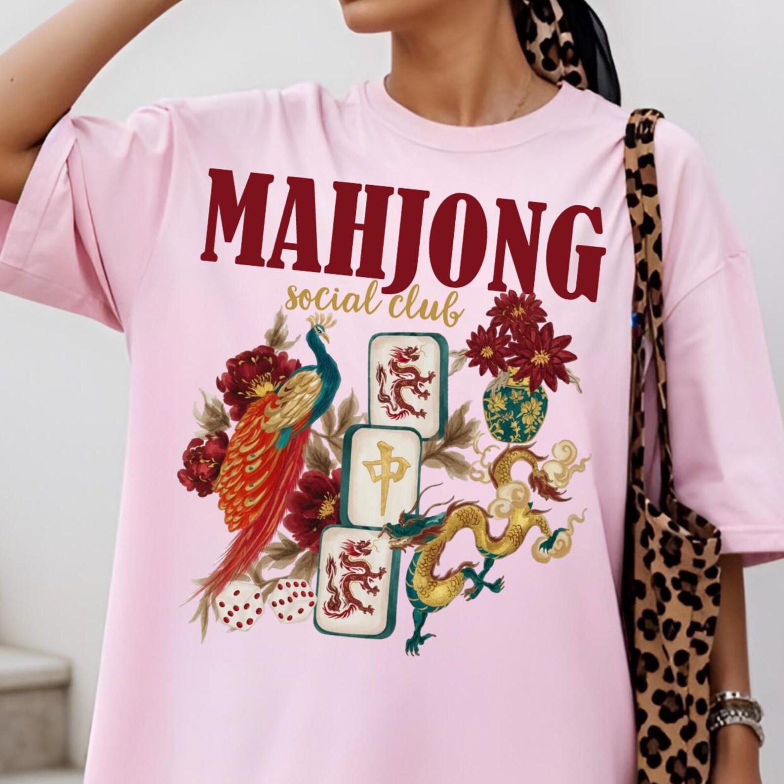 Mahjong Tournament Mahjongg Shirt, Mahjong Social Club Shirt, Gift For Mahjong Lover, Mahjong Martini, Tile Game Lover, Mahjong Game Night 4XL
